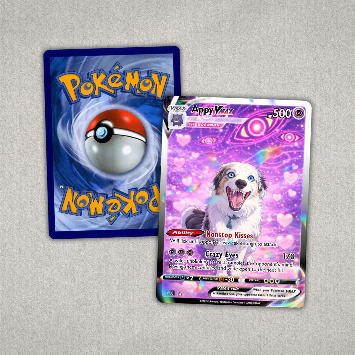 dog pokemon cards Custom Pokémon Card — Pets Perfect for dog lovers Condition:Heavily Played Foil Magic The Gathering Singles Pokemon Loose Cards